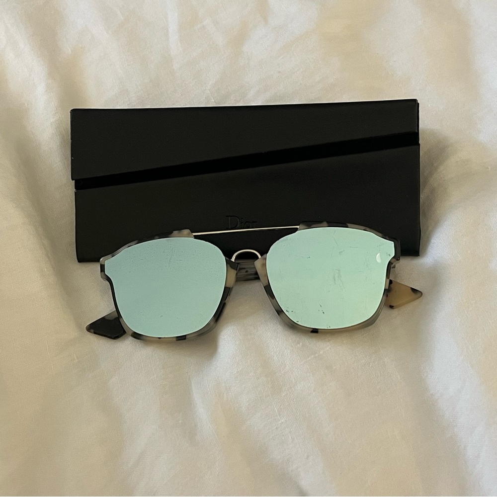 Dior Tortoiseshell Abstract Sunglasses